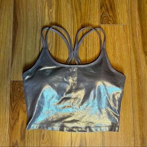 Calvin Klein Shiny Lilac Crop Tank